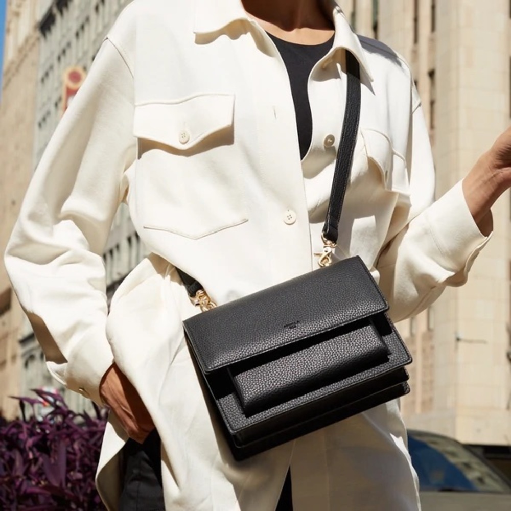 Angela Roi Eloise satchel black luxury vegan purse